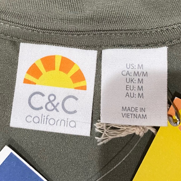 C&C California t-shirt dress  light olive Size M - Picture 3 of 4